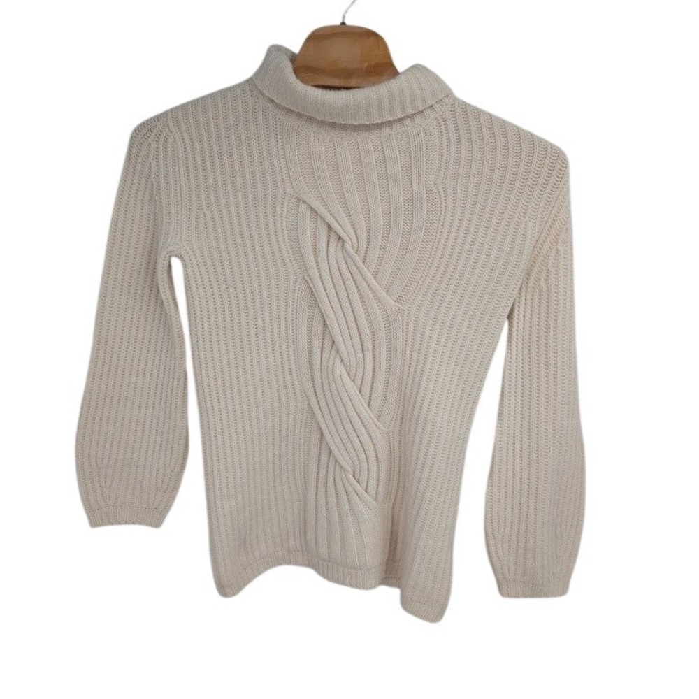 Escada Women's 100% Thick‎ Cashmere sweater Pullover Turtle Neck sz Small